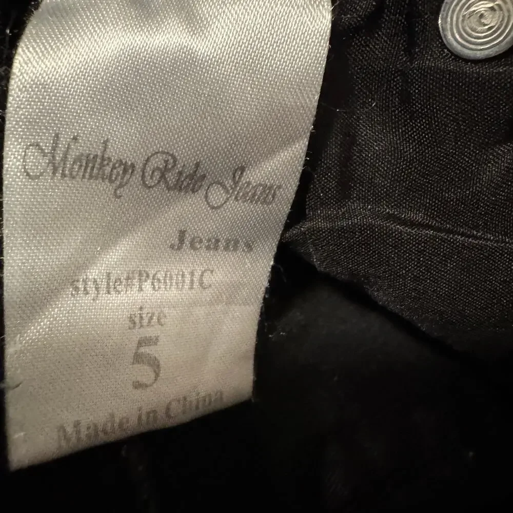 Monkey Ride Jeans Women’s Juniors Size 5 Black Denim Skinny Jeans - Picture 6 of 9